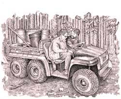 
A side-by-side like this Gator adds pleasure to working a woodlot.
